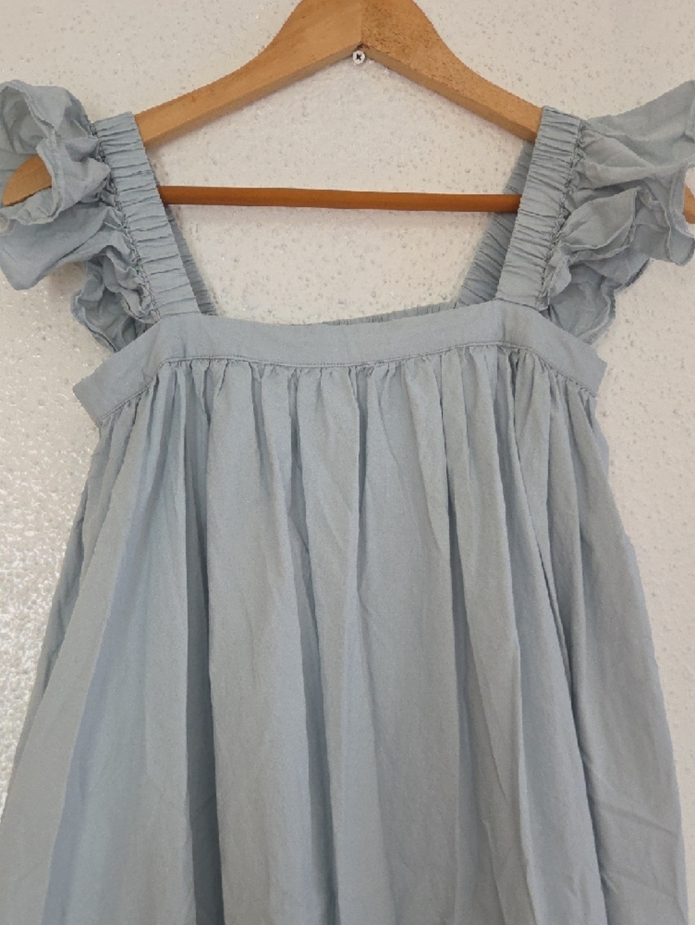 MARBLE Pale Blue Ruffle-Shoulder Maxi Dress - Picture 6 of 7